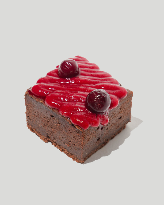 Cherry Glaze Brownie - SATO | Healthy Sugar-Free Pastries in Dubai