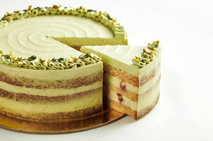 Pistachio & Raspberry Cake - SATO | Healthy Sugar-Free Pastries in Dubai