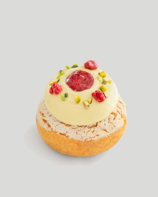 Pistachio & Raspberry Choux - SATO | Healthy Sugar-Free Pastries in Dubai
